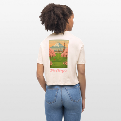 Oversized Frauen Boxy T-shirt Tokyo Creme - natural raw