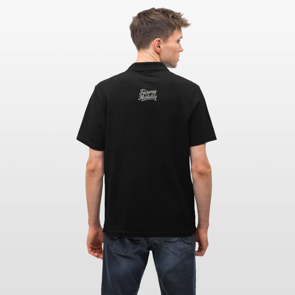 Men's Polo Shirt Bucket Logo - black
