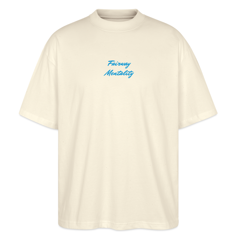 Oversized Unisex Organic T-shirt Ócean Creme - natural raw