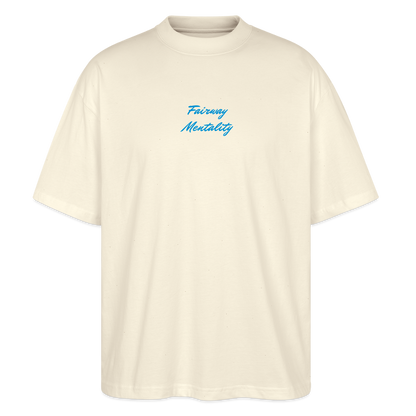 Oversized Unisex Organic T-shirt Ócean Creme - natural raw