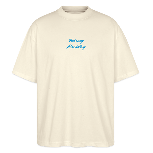 Oversized Unisex Organic T-shirt Ócean Creme - natural raw
