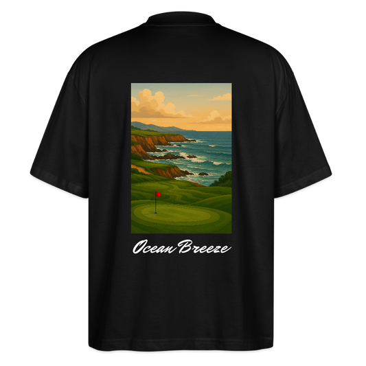 Oversized Unisex Organic T-shirt Ócean Black - black