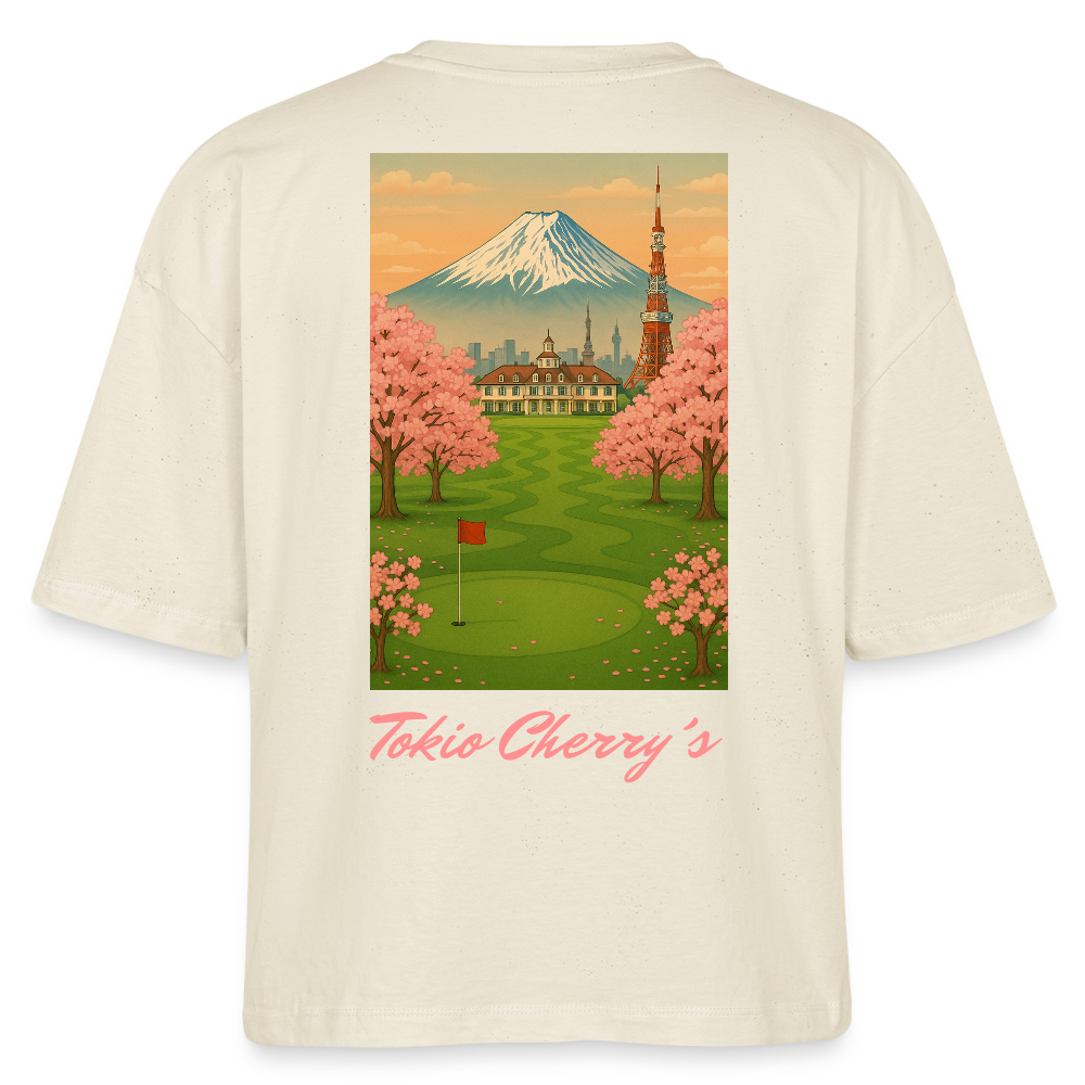 Oversized Frauen Boxy T-shirt Tokyo Creme - natural raw