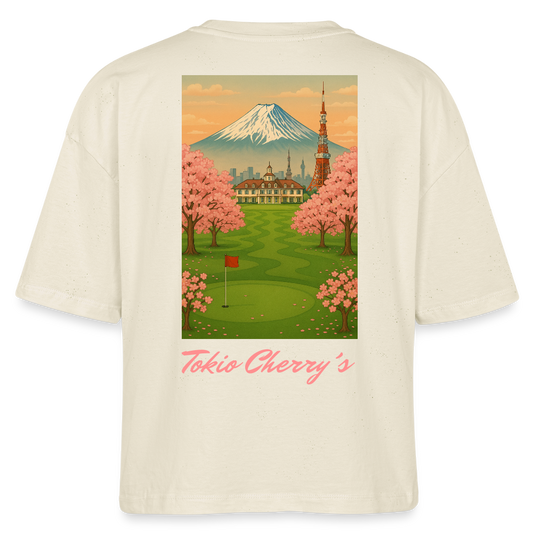 Oversized Frauen Boxy T-shirt Tokyo Creme - natural raw