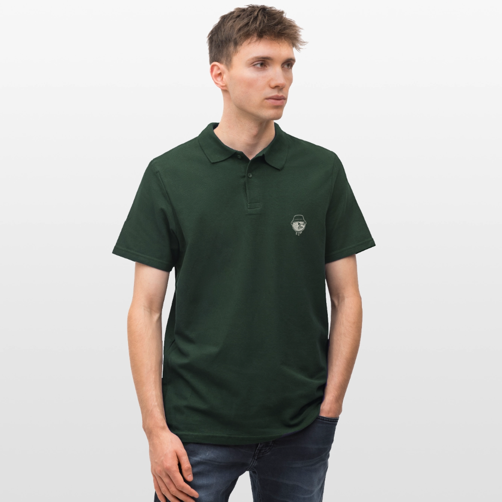 Men's Polo Shirt Bucket Logo - forest green
