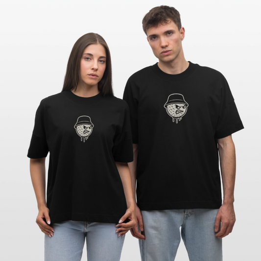 Oversized Unisex Organic T-shirt Bucket Black - black