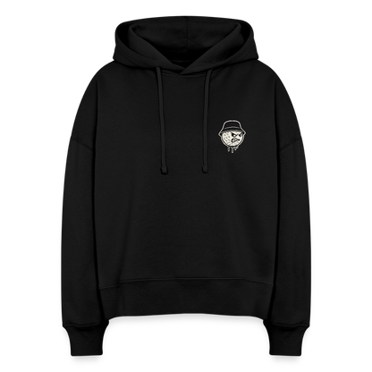 Boxy Women Organic Hoodie Nora - black