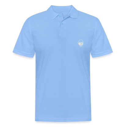 Men's Polo Shirt Bucket Logo - sky blue