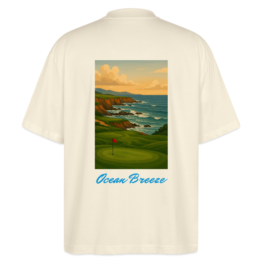Oversized Unisex Organic T-shirt Ócean Creme - natural raw