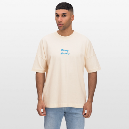 Oversized Unisex Organic T-shirt Ócean Creme - natural raw