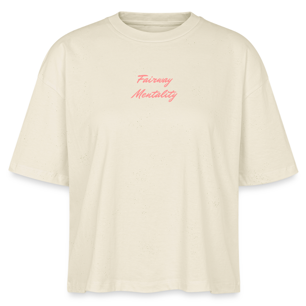 Oversized Frauen Boxy T-shirt Tokyo Creme - natural raw
