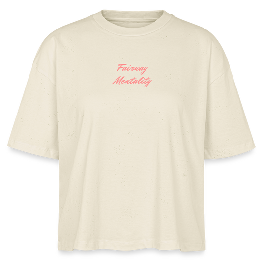 Oversized Frauen Boxy T-shirt Tokyo Creme - natural raw