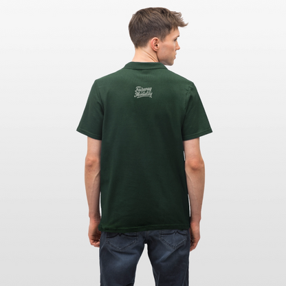 Men's Polo Shirt Bucket Logo - forest green